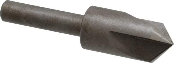 Keo - 1/2" Head Diam, 1/4" Shank Diam, 3 Flute 100° High Speed Steel Countersink - Bright Finish, 2" OAL, Single End, Straight Shank, Right Hand Cut - A1 Tooling