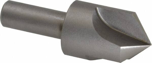 Keo - 1" Head Diam, 1/2" Shank Diam, 3 Flute 100° High Speed Steel Countersink - Bright Finish, 2-3/4" OAL, Single End, Straight Shank, Right Hand Cut - A1 Tooling