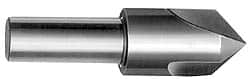 Interstate - 7/8" Head Diam, 1/2" Shank Diam, 3 Flute 90° High Speed Steel Countersink - A1 Tooling