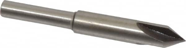 Interstate - 1/4" Head Diam, 3/16" Shank Diam, 3 Flute 60° High Speed Steel Countersink - A1 Tooling