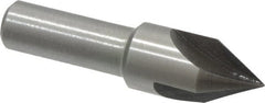 Interstate - 1/2" Head Diam, 3/8" Shank Diam, 3 Flute 60° High Speed Steel Countersink - A1 Tooling