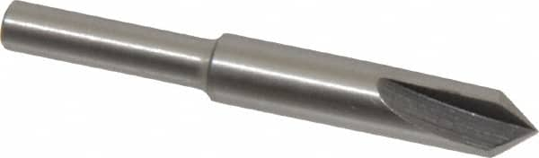 Interstate - 1/4" Head Diam, 3/16" Shank Diam, 3 Flute 82° High Speed Steel Countersink - A1 Tooling