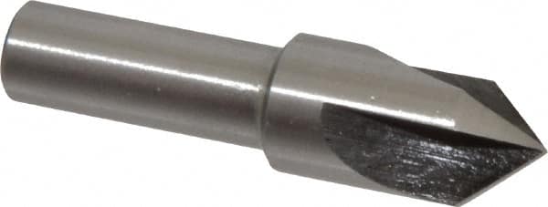 Interstate - 1/2" Head Diam, 3/8" Shank Diam, 3 Flute 82° High Speed Steel Countersink - A1 Tooling