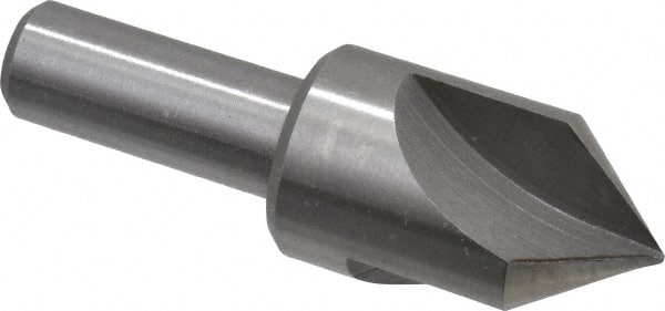 Interstate - 7/8" Head Diam, 1/2" Shank Diam, 3 Flute 82° High Speed Steel Countersink - A1 Tooling