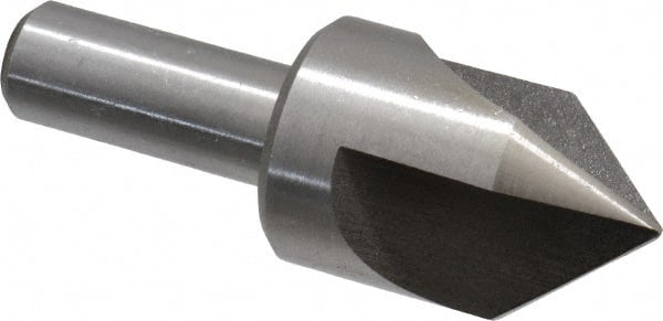 Interstate - 1" Head Diam, 1/2" Shank Diam, 3 Flute 82° High Speed Steel Countersink - A1 Tooling