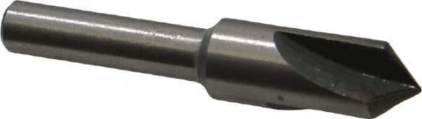 Interstate - 3/8" Head Diam, 1/4" Shank Diam, 3 Flute 90° High Speed Steel Countersink - A1 Tooling