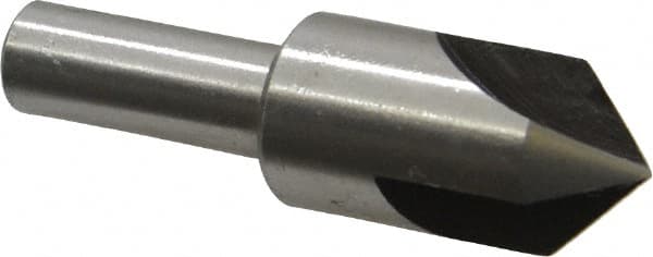 Interstate - 5/8" Head Diam, 3/8" Shank Diam, 3 Flute 90° High Speed Steel Countersink - A1 Tooling