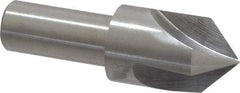 Interstate - 3/4" Head Diam, 1/2" Shank Diam, 3 Flute 90° High Speed Steel Countersink - Bright Finish, 2-3/4" OAL, Single End, Straight Shank, Right Hand Cut - A1 Tooling