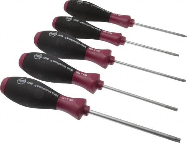 Wiha - 5 Piece Torx Screwdriver Set - Bit Sizes: Torx T10, T15, T20, T25 & T30 - A1 Tooling