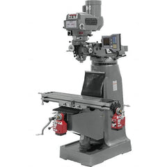 Jet - 9" Table Width x 49" Table Length, Variable Speed Pulley Control, 3 Phase Knee Milling Machine - R8 Spindle Taper, 3 hp - A1 Tooling