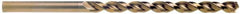 Cleveland - 15/32", 135° Point, Parabolic Flute, Cobalt Taper Length Drill Bit - Oxide/Gold Finish, 4-3/4" Flute Length, 7-1/2" OAL, Series 2575 - A1 Tooling