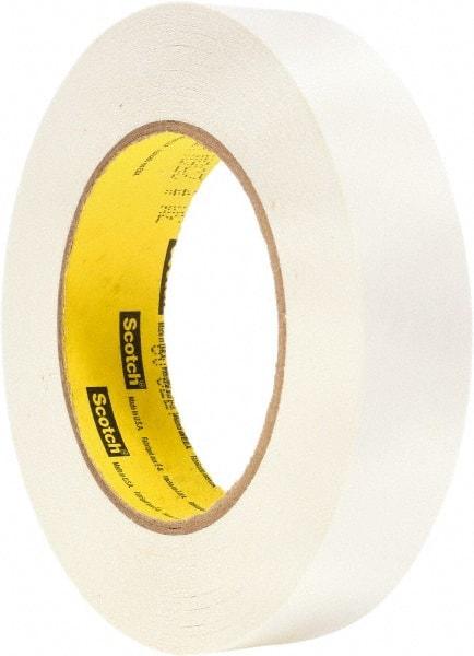 3M - 1" Wide x 60 Yd Long White Paper Masking Tape - Series 256, 6.7 mil Thick, 20 In/Lb Tensile Strength - A1 Tooling