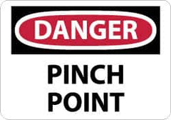 NMC - "Danger - Pinch Point", 10" Long x 14" Wide, Rigid Plastic Safety Sign - Rectangle, 0.05" Thick, Use for Accident Prevention - A1 Tooling