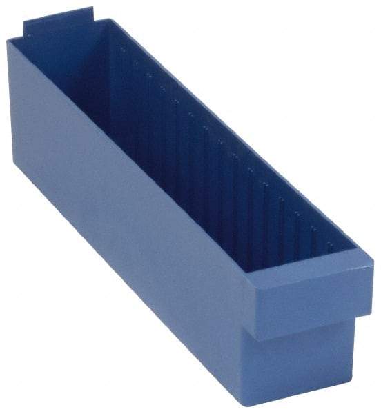 Quantum Storage - 17-5/8" Deep, Blue High-Impact Polystyrene Drawer Bin - 4-5/8" High x 3-3/4" Wide x 17-5/8" Long - A1 Tooling