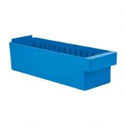 Quantum Storage - 17-5/8" Deep, Blue High-Impact Polystyrene Drawer Bin - 4-5/8" High x 5-9/16" Wide x 17-5/8" Long - A1 Tooling