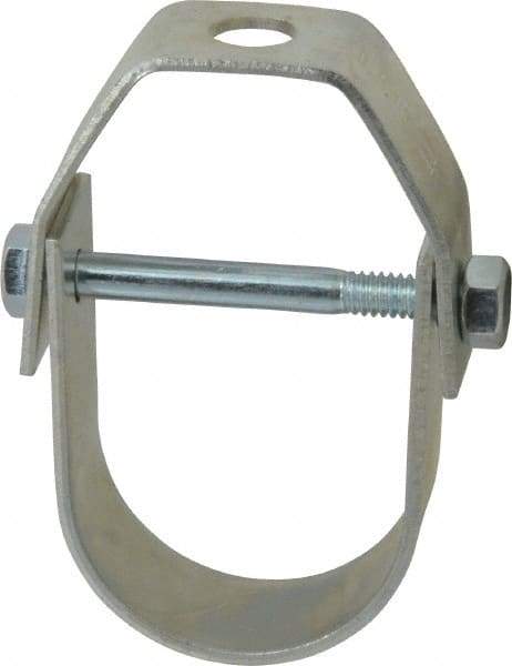 Empire - 1-1/4" Pipe, 3/8" Rod, Carbon Steel Adjustable Clevis Hanger - Electro Galvanized - A1 Tooling