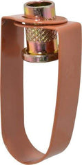 Empire - 3/4" Pipe, 3/8" Rod, Carbon Steel Emlok Swivel Ring Hanger - Copper Plated, 400 Lb Capacity - A1 Tooling