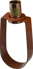 Empire - 1" Pipe, 3/8" Rod, Carbon Steel Emlok Swivel Ring Hanger - Copper Plated, 600 Lb Capacity - A1 Tooling