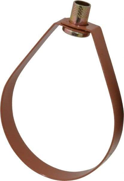 Empire - 4" Pipe, 5/8" Rod, Carbon Steel Emlok Swivel Ring Hanger - Copper Plated, 1,250 Lb Capacity - A1 Tooling