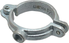 Empire - 1-1/2" Pipe, 3/8" Rod, Malleable Iron Split Ring Hanger - Electro Galvanized, 180 Lb Capacity - A1 Tooling