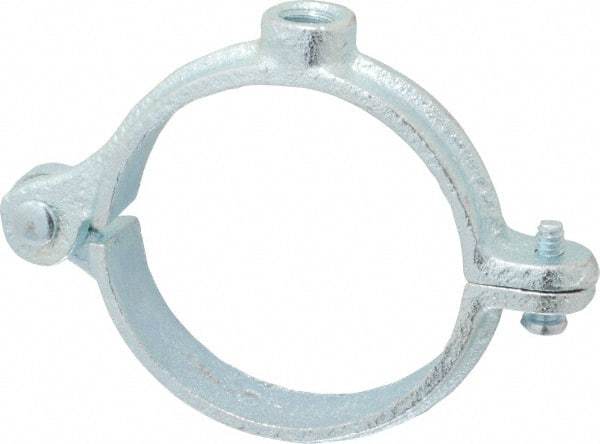 Empire - 2" Pipe, 3/8" Rod, Malleable Iron Split Ring Hanger - Electro Galvanized, 180 Lb Capacity - A1 Tooling