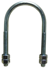 Empire - 7/8-9 UNC, 13-3/4" Long, Round U Bolt Clamp with No Mount Plate for 12" Pipe - 4-1/4" Thread Length, 9-5/8" Wide, Steel - A1 Tooling