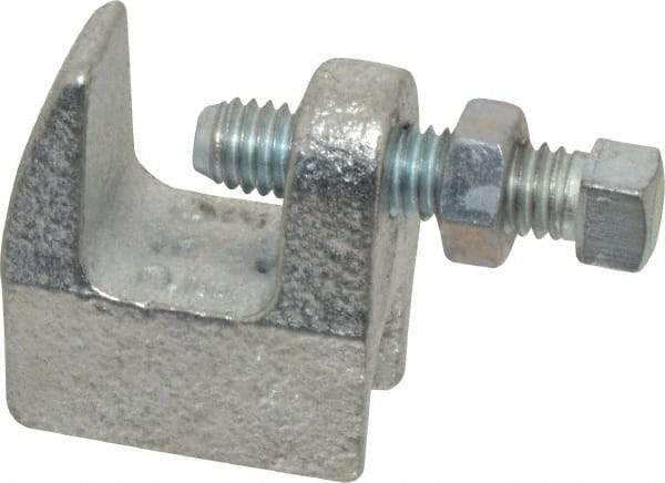 Empire - 3/4" Max Flange Thickness, 3/8" Rod Top Beam Clamp - 350 Lb Capacity, Ductile Iron - A1 Tooling