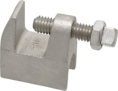 Empire - 3/4" Max Flange Thickness, 3/8" Rod Top Beam Clamp - 350 Lb Capacity, 304 Stainless Steel - A1 Tooling