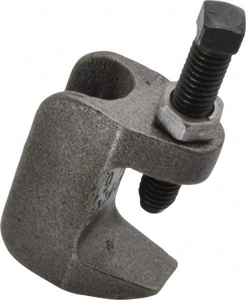 Empire - 1-1/4" Max Flange Thickness, 3/8" Rod Wide Jaw Top Beam Clamp - 400 Lb Capacity, Ductile Iron - A1 Tooling