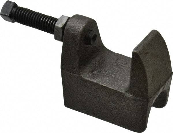 Empire - 1-1/4" Max Flange Thickness, 5/8" Rod Wide Jaw Top Beam Clamp - 800 Lb Capacity, Ductile Iron - A1 Tooling