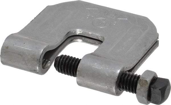 Empire - 3/4" Max Flange Thickness, 3/8" Rod C-Clamp with Locknut - 400 Lb Capacity, Carbon Steel - A1 Tooling