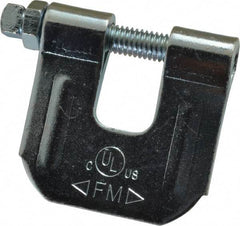 Empire - 3/4" Max Flange Thickness, 3/8" Rod C-Clamp with Locknut - 400 Lb Capacity, Carbon Steel - A1 Tooling