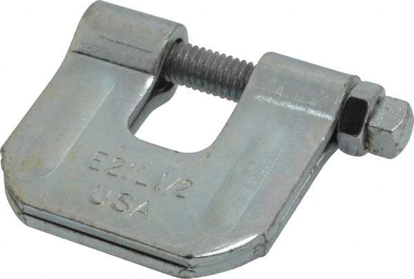 Empire - 3/4" Max Flange Thickness, 1/2" Rod C-Clamp with Locknut - 500 Lb Capacity, Carbon Steel - A1 Tooling