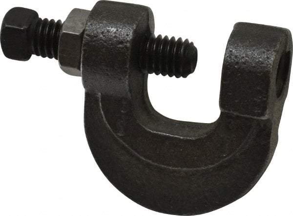 Empire - 3/4" Max Flange Thickness, 1/2" Rod C-Clamp with Locknut - 500 Lb Capacity, Ductile Iron - A1 Tooling