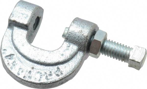 Empire - 3/4" Max Flange Thickness, 3/8" Rod C-Clamp with Locknut - 400 Lb Capacity, Ductile Iron - A1 Tooling