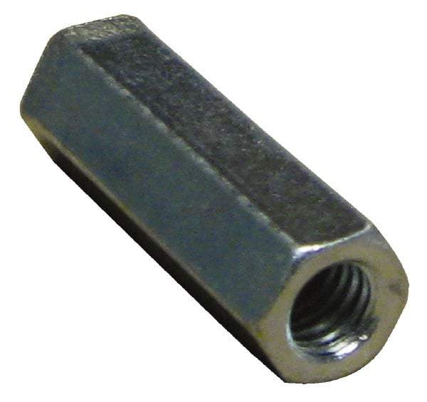 Empire - 3/4-10 Thread, 2-1/4" OAL Steel Standard Coupling Nut - Zinc-Plated Finish - A1 Tooling