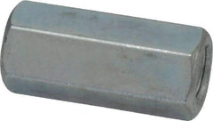 Empire - 1/4-20 Thread, 7/8" OAL Steel Standard Coupling Nut - Zinc-Plated Finish - A1 Tooling