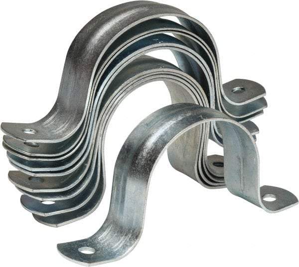 Empire - 2 Pipe, Carbon Steel, Galvanized Pipe, Conduit or Tube Strap - 2 Mounting Holes - A1 Tooling