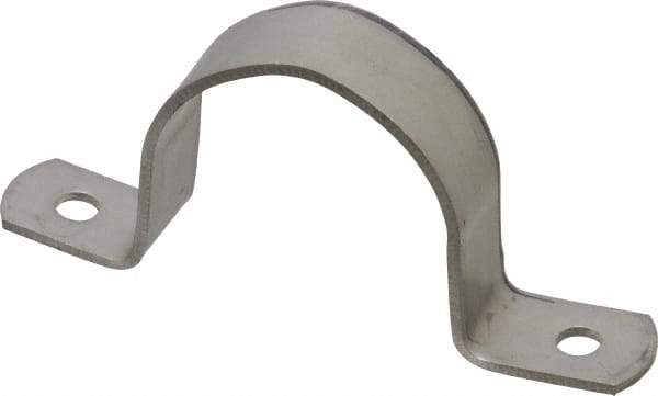 Empire - 1-1/2 Pipe, Grade 304 Stainless Steel, Pipe, Conduit or Tube Strap - 2 Mounting Holes - A1 Tooling