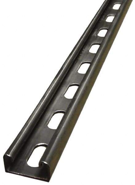 Empire - 10' Long x 1-5/8" Wide x 13/16" High, 14 Gauge, Stainless Steel, Punched Framing Channel & Strut - A1 Tooling