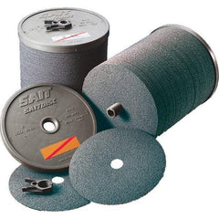 Sait - 4-1/2" Diam 7/8" Hole 50 Grit Fiber Disc - Coarse Grade, Zirconia Alumina, 11,000 Max RPM, Series Z - A1 Tooling