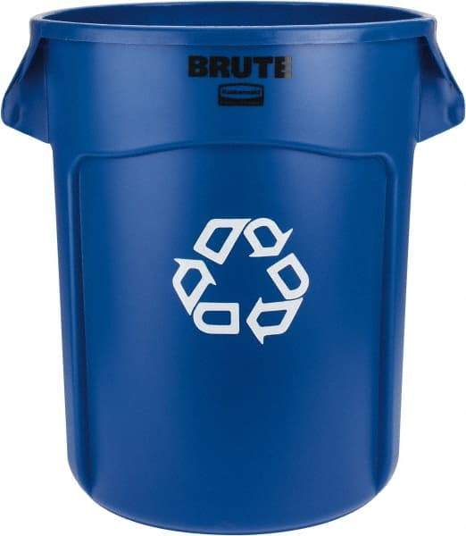 Rubbermaid - 20 Gal Blue Round Recycling Container - Polyethylene, 22-7/8" High - A1 Tooling