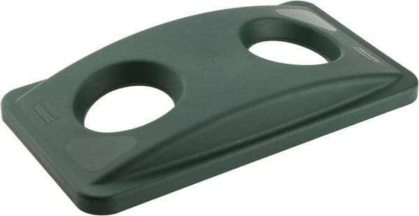 Rubbermaid - Square Lid for Use with 15-7/8 Gal Recycle Containers - Green, Polyethylene, For 3540, 3541 & 3554 - A1 Tooling