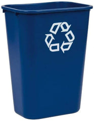 Rubbermaid - 41 Qt Blue Rectangle Recycling Container - Polyethylene, 19.88" High x 15-1/4" Long x 11" Wide - A1 Tooling