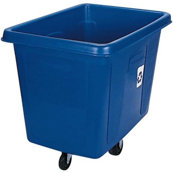 Rubbermaid - 16 Cu Ft Blue Rectangle Recycling Container - Polyethylene, 37" High x 43-3/4" Long x 31" Wide - A1 Tooling