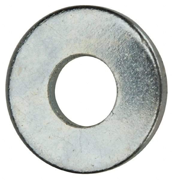 Value Collection - #4 Screw, Grade 2 Steel SAE Flat Washer - 1/8" ID x 5/16" OD, 0.04" Thick, Zinc-Plated Finish - A1 Tooling