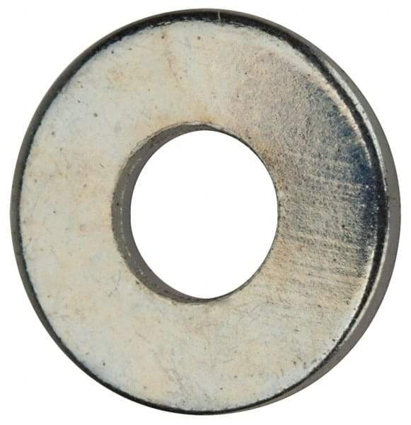 Value Collection - #4 Screw, Grade 2 Steel SAE Flat Washer - 1/8" ID x 5/16" OD, 0.04" Thick, Zinc-Plated Finish - A1 Tooling