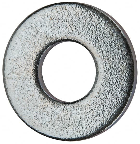 Value Collection - #10 Screw, Grade 2 Steel SAE Flat Washer - 7/32" ID x 1/2" OD, 0.065" Thick, Zinc-Plated Finish - A1 Tooling