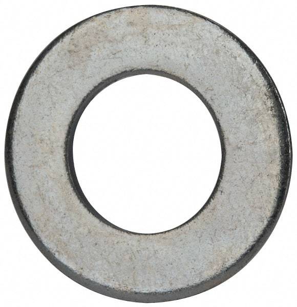 Value Collection - 1" Screw, Grade 2 Steel SAE Flat Washer - 1-1/16" ID x 2" OD, 0.16" Thick, Zinc-Plated Finish - A1 Tooling