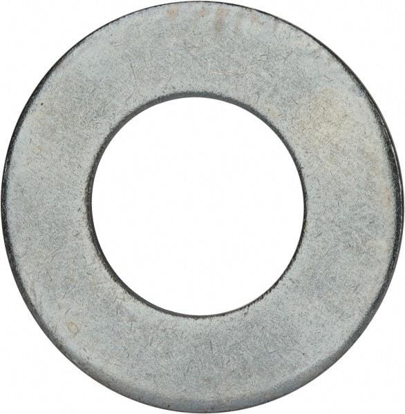 Value Collection - 2-1/2" Screw, Grade 2 Steel USS Flat Washer - 2.615" ID x 5.045" OD, 0.28" Thick, Zinc-Plated Finish - A1 Tooling